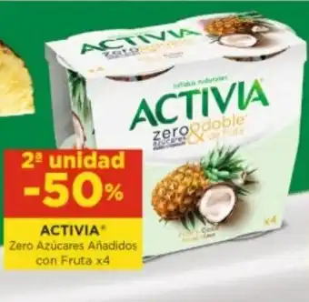 Cash Ecofamilia Activia Zero Azúcares Añadidos con fruta x 4 oferta