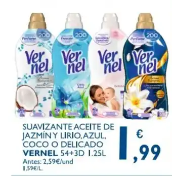 Cash Ecofamilia Vernel Suavizante Aceite de Jazmin Y Lirio, Azul Coco O Delicado oferta
