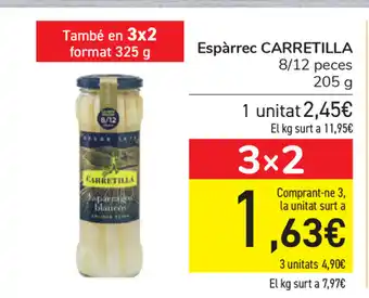 Carrefour Carretilla Espàrrec 8/12 peces 205g oferta