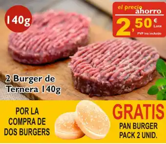 Supermercados La Despensa 2 Burger de ternera 140g oferta
