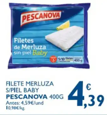 Supermercados La Despensa Pescanova Filete Merluza S/Piel Baby 400g oferta