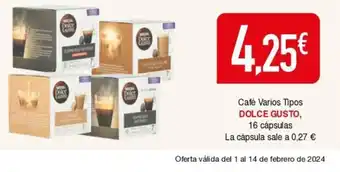 Masymas Café Varios Tipos DOLCE GUSTO, oferta