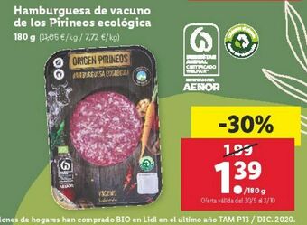 Lidl Hamburguesas oferta