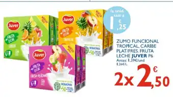 Supermercados La Despensa Juver Zumo Functional Tropical caribe Plat/Fres, Fruta Leche oferta