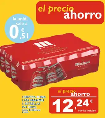 Supermercados La Despensa Mahou Cerveza rubia lata 330ml oferta