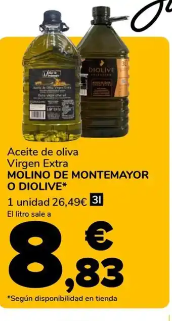 Supeco Aceite de oliva Virgen Extra MOLINO DE MONTEMAYOR oferta