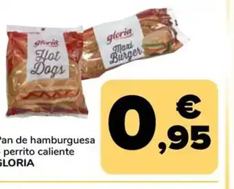 Supeco Pan de hamburguesa o perrito caliente GLORIA oferta