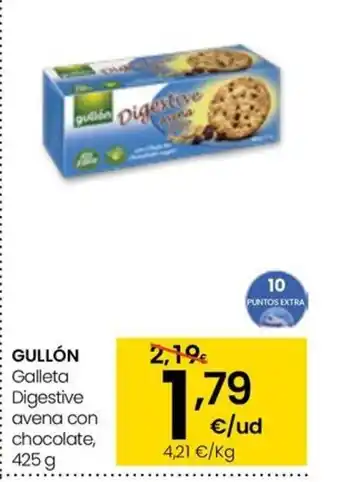 Eroski GULLÓN Galleta Digestive avena con oferta