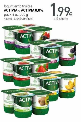Condis Yogur activia oferta