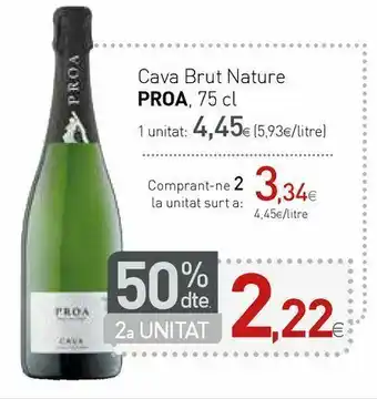 Condis Cava brut nature oferta