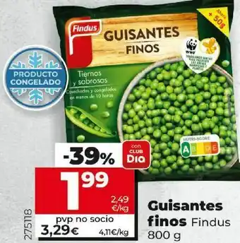 Dia Guisantes finos congelados findus oferta