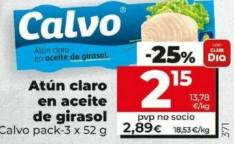Dia Atún en aceite de girasol calvo oferta