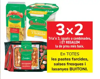 Carrefour Buitoni pastes farcides, salses fresques i lasanyes oferta