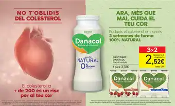Carrefour Danacol logurt líquid Pack 6 unitats oferta