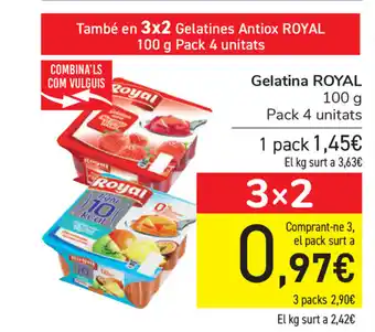 Carrefour Royal Gelatina 100g Pack 4 unitats oferta