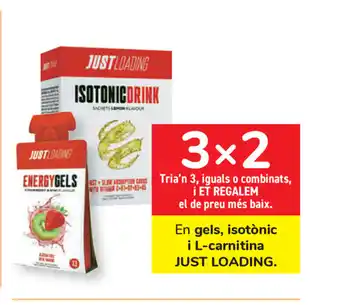 Carrefour Just Loading gels, isotònic i L-carnitina oferta