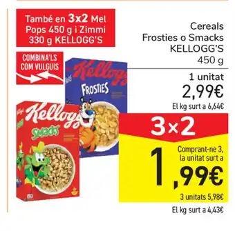 Carrefour Kellogg's Cereals Frosties o Smacks 450g oferta