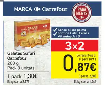 Carrefour Carrefour Galetes Safari 200g Pack 3 unitats oferta