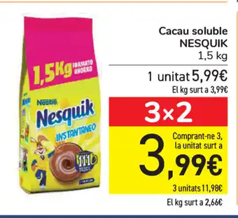 Carrefour Nesquik Cacau soluble 1,5kg oferta