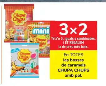 Carrefour Chupa Chups bosses de caramels amb pal. oferta