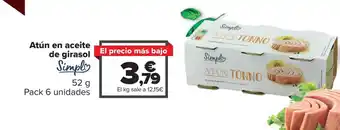 Carrefour Atún en aceite de girasol oferta