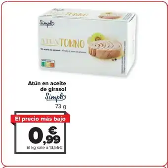 Carrefour Atún en aceite de girasol oferta