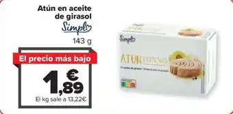 Carrefour Atún en aceite de girasol oferta