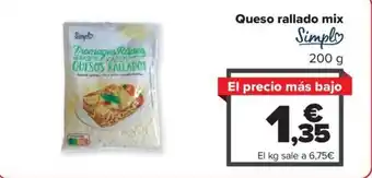 Carrefour Queso rallado mix oferta