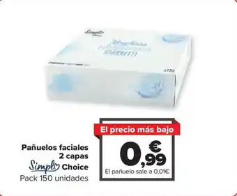 Carrefour Pañuelos faciales 2 capas oferta