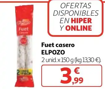Alcampo Fuet casero ELPOZO oferta