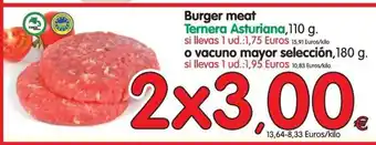 Alimerka Burger meat Ternera Asturiana, 110 g o vacuno mayor selección, 180 g oferta