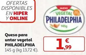 Alcampo Queso para untar vegetal PHILADELPHIA oferta