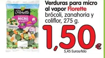 Alimerka Florette Verduras para micro al vapor brócoli, zanahoria y coliflor, 275 g oferta