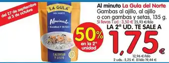 Alimerka Al minuto La Gula del Norte Gambas al ajillo, al ajillo o con gambas y setas, 135 g oferta