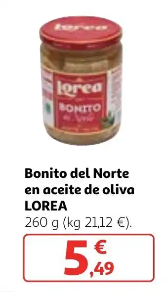 Alcampo Bonito del Norte en aceite de oliva LOREA oferta