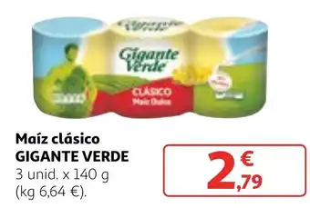 Alcampo Maíz clásico GIGANTE VERDE oferta