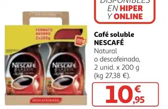 Alcampo Café soluble NESCAFÉ Natural oferta