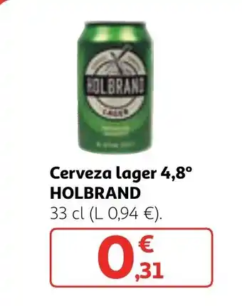 Alcampo Cerveza lager 4,8° HOLBRAND oferta