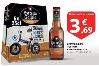 Alcampo CERVEZA 0,0% TOSTADA ESTRELLA GALICIA oferta