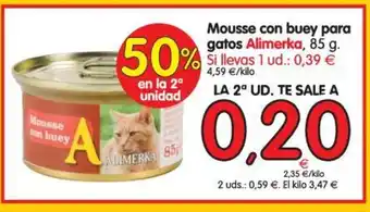 Alimerka Alimerka Mousse con buey para gatos 85g oferta