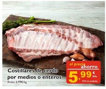 Cash Ecofamilia Costillares de cerdo por medios o enteros oferta
