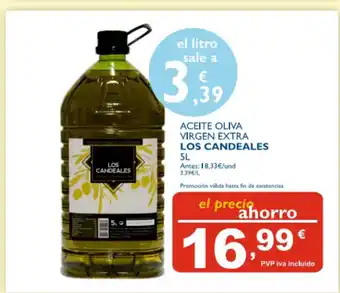 Cash Ecofamilia Aceite Oliva Virgen Extra Los Candeales 5 L oferta