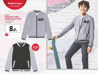 Lidl Pepperts Chaqueta estilo college para chica Tallas 122- 164 6-14 años oferta