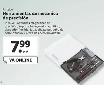 Lidl Parkside Herramientas de mecánica de precisión oferta