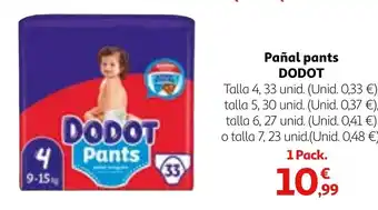 Alcampo Pañal pants DODOT oferta