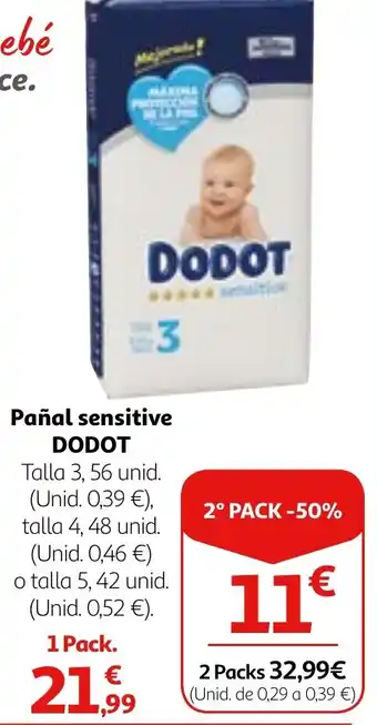 Alcampo Pañal sensitive DODOT oferta