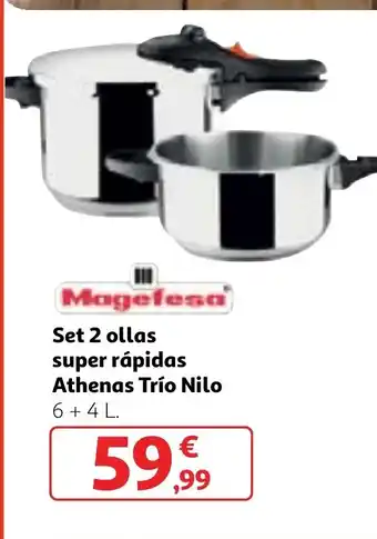 Alcampo Set 2 ollas super rápidas Athenas Trío Nilo oferta
