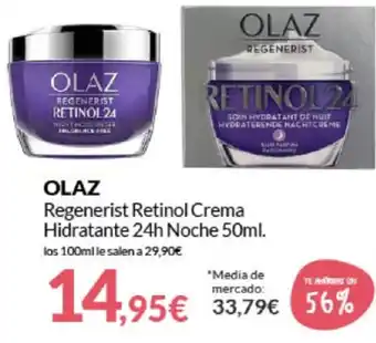 PrimaPrix Olaz Regenerist Retinol Crema Hidritante 24h Noche 50ml oferta
