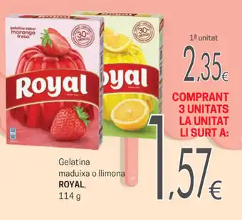SPAR Royal Gelatina maduixa o llimona 114g oferta
