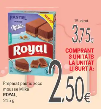 SPAR Royal Preparat pastis xoco mousse Milka 215g oferta